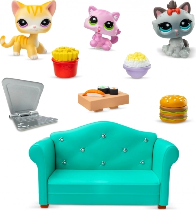 Littlest Pet Shop Sæt Aftensmad med 3 Figurer