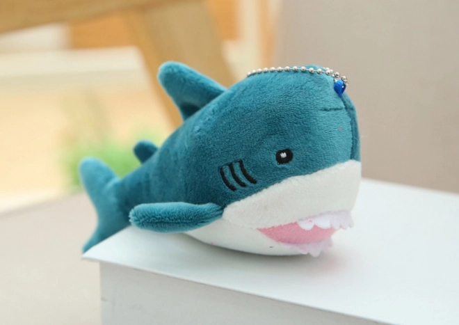 Plys Haj Blå Nøglering Maskot 12 cm