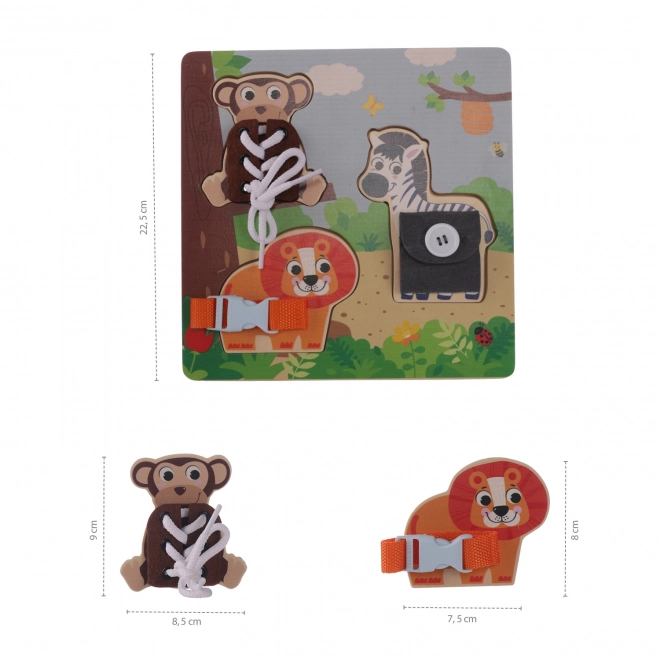 Træ Montessori safari puslespil for børn
