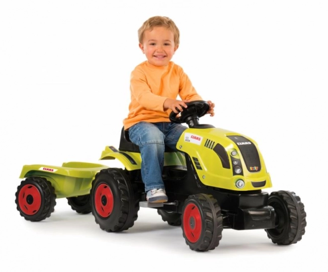 Pedaltraktor CLAAS Arion 400 med vogn grøn