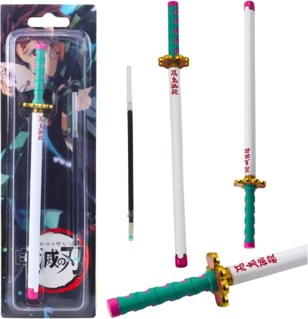 Metalkuglepen formet som en katana inspireret af anime