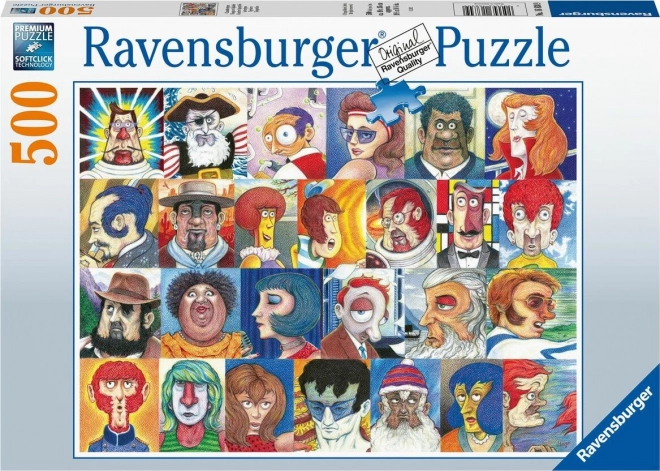 Ravensburger puslespil alfabet i ansigter 500 brikker