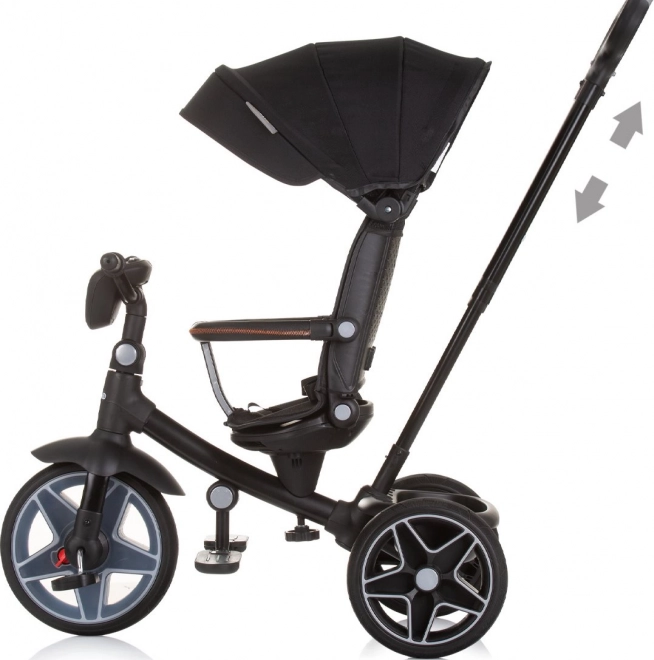 Chipolino trehjulet cykel med kaleche og musikboks Derby 2-i-1 Obsidian