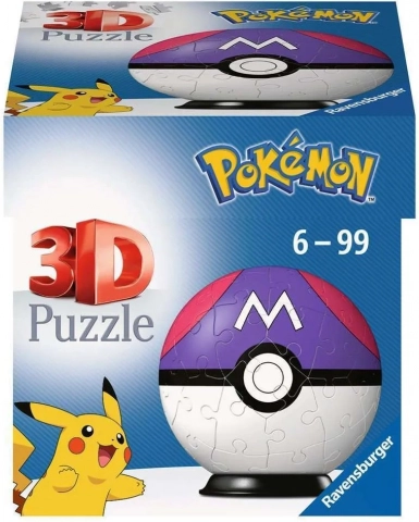 3D-puslespil Pokémon Master Ball fra Ravensburger - 54 brikker