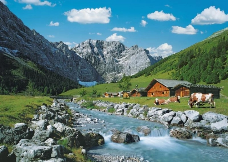 RAVENSBURGER puslespil Karwendel-bjergene, Østrig 1000 brikker