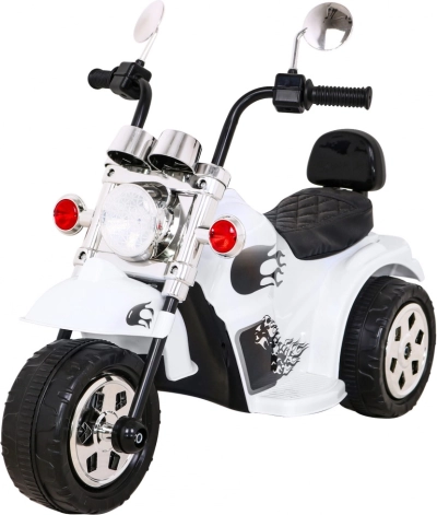 Elektrisk børnemotorcykel Hot Chopper – Hvid