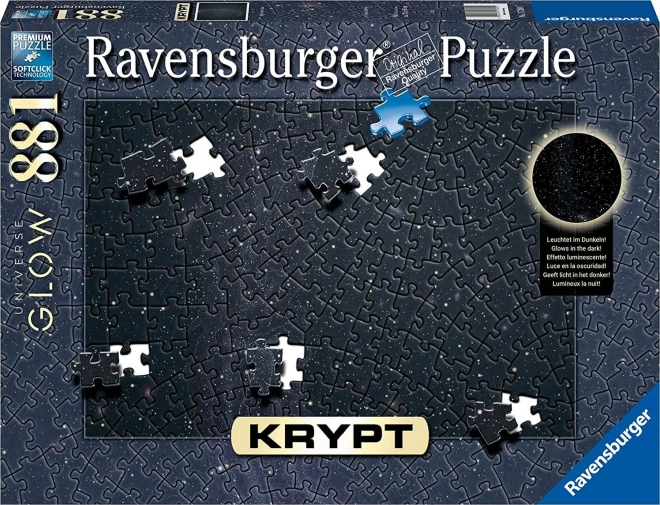 Ravensburger puslespil Krypt Universe Glow 881 brikker
