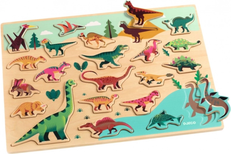djeco træpuslespil dinosaurer