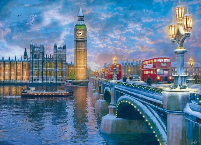 Puslespil Juleaften i London 1000 brikker