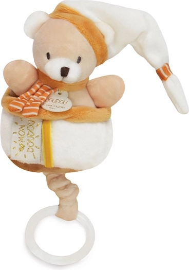Doudou plysbjørn musiklegetøj 20 cm til babyer