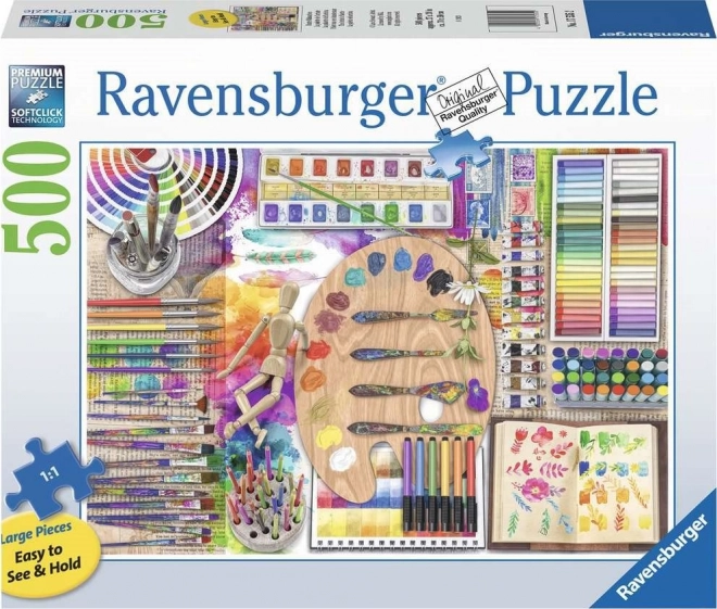 RAVENSBURGER Puslespil Kunstnerens Palet XXL 500 brikker
