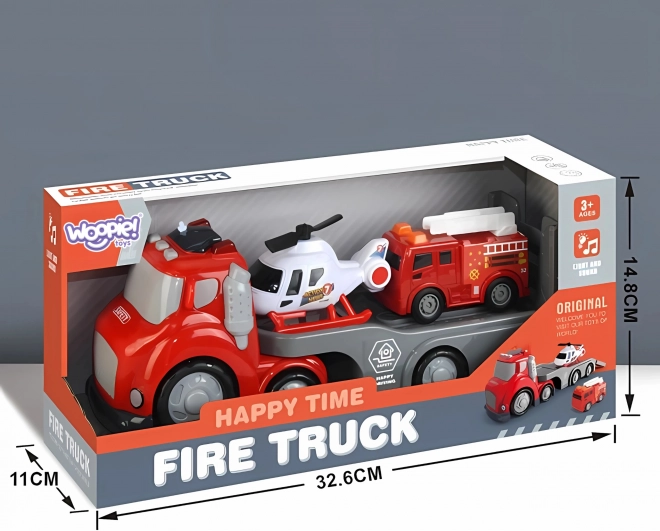 Rød Brandbil CITY TRUCK med Lyd- og Lyseffekter