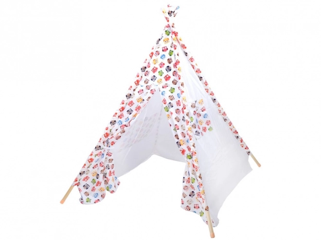 Børne teepee telt Glade ugler