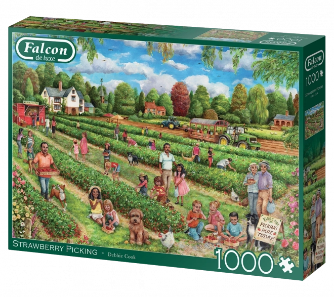 Puzzle Jordbærsamling 1000 brikker