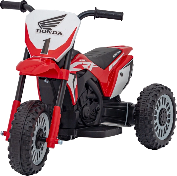 Elektrisk børnemotorcykel Honda CRF 450R på 3 hjul – Rød