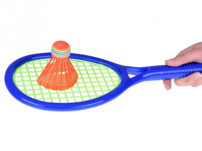 Sportssæt 3i1: Volleyballnet, badmintonsæt, frisbee