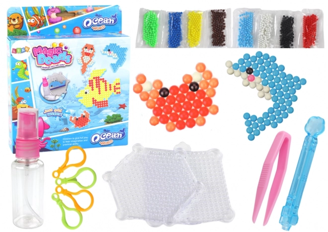 Sæt til vandperler DIY Magiske Perler 8 farver havdyr