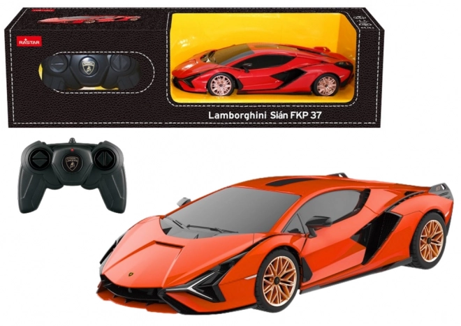 RC bil 1:24 Rastar Lamborghini Sian orange