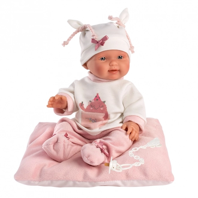 Llorens 26312 NYFØDT PIGE - realistisk babydukke med vinylkrop - 26 cm