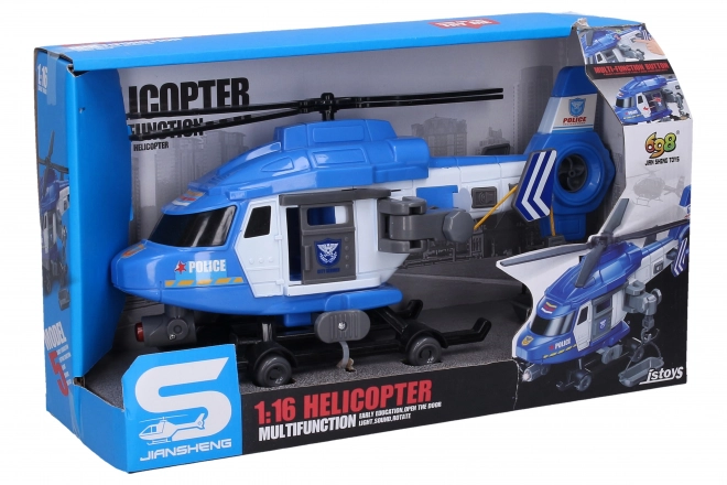 Politihelikopter med effekter 29 cm