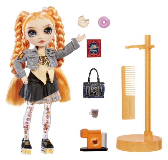 Rainbow High Gnistre & Skinne Mode dukke - Clementine (Orange)