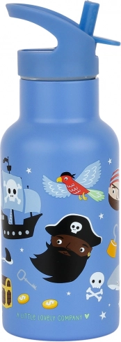 Rustfri drikkeflaske med piratmotiv 350 ml