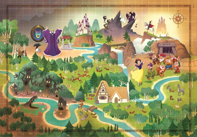 Puzzle Story Maps: Snehvide 1000 brikker
