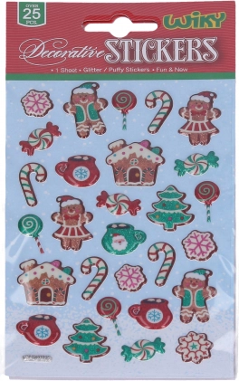 3D klistermærker jul 19 × 10,5 cm – Jul