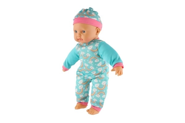 Dukkevogn baby 40 cm blødt krop med flaske og sut i kassen 41x19x12,5 cm