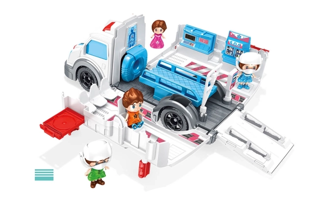 Ambulance legetøjsbil med 2 figurer 30 cm
