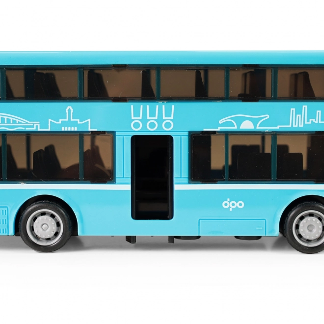 Tobedækket legetøj bus blå 20 cm