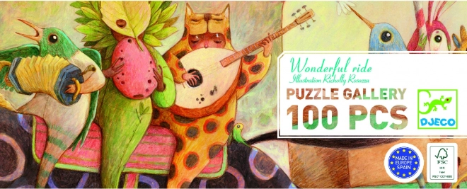 Panoramapuzzle DJECO Wonderful Ride 100 brikker