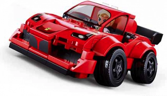 Sluban Bil Byggesæt Rød Racer