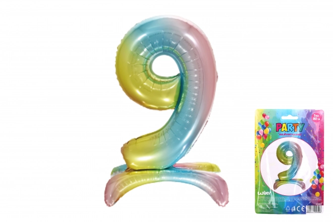 Oppustelig ballon nummer 9 Regnbue