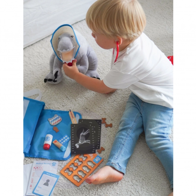 Tooky Toy dyrlægesæt med taske 17 dele