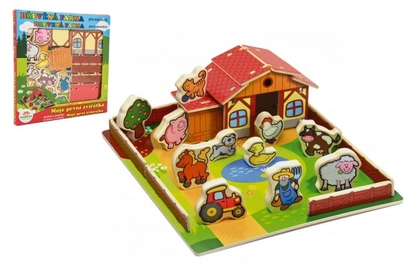 3D træfarm Min første husdyr - 28 dele
