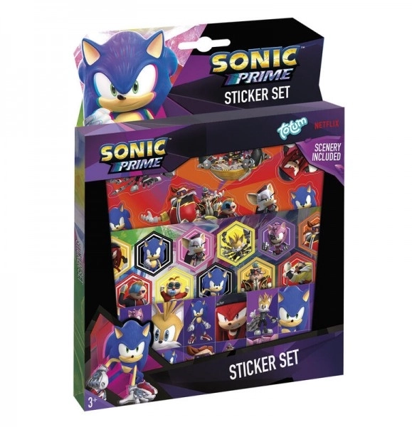 Sonic gaveæske med klistermærker i æske 18x24,5x1cm