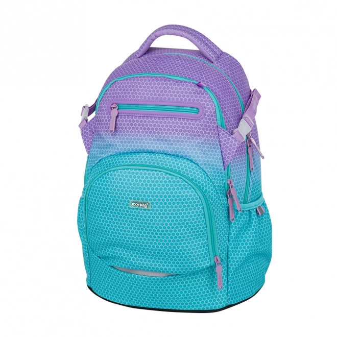 Skolerygsæk OXY Ombre Blue- pink