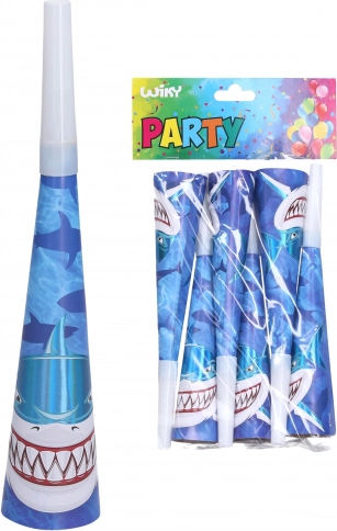 Partytruthorn haj 20 cm, 6 stk.