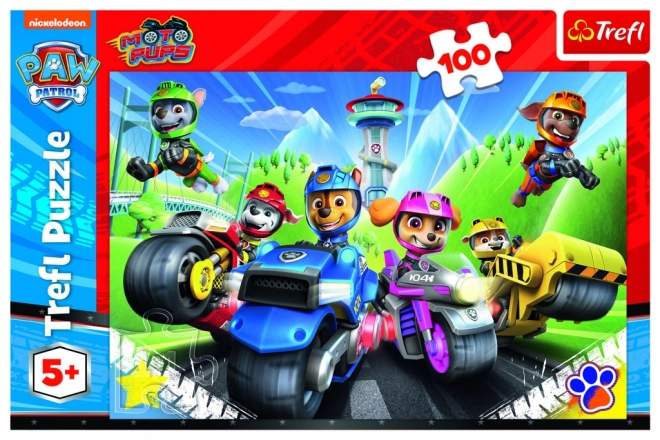 Puslespil 100 brikker Paw Patrol på motorcykler