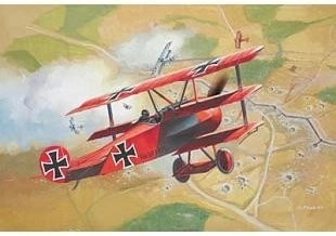 Plastikmodel af flyet Fokker Dr.I triplan