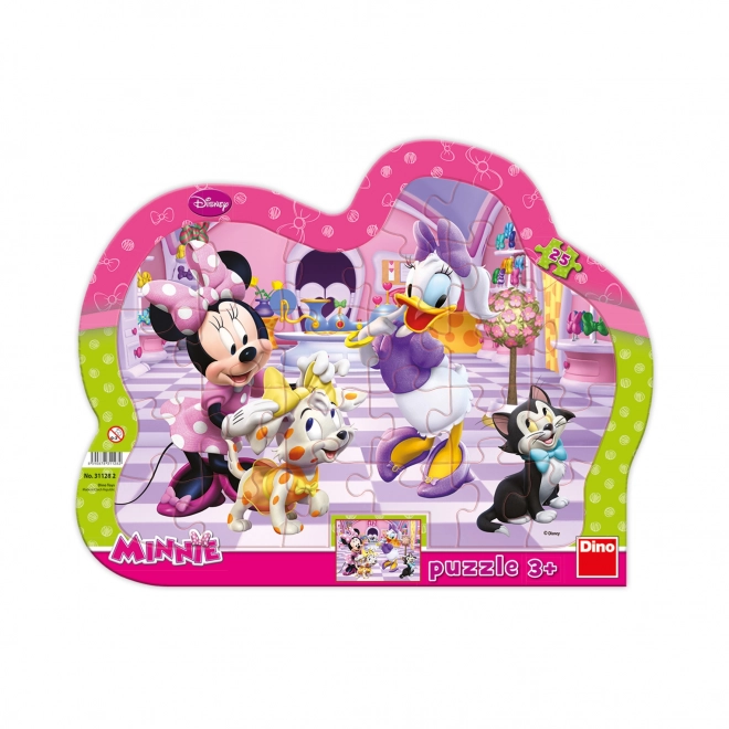 Puslespil Minnie og hendes kæledyr 25 brikker