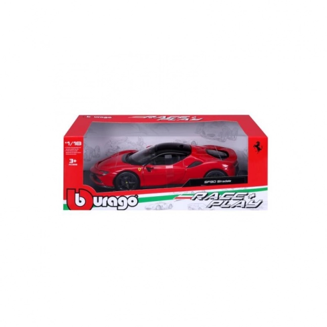 Metalmodel Ferrari SF90 Stradale rød 1:18