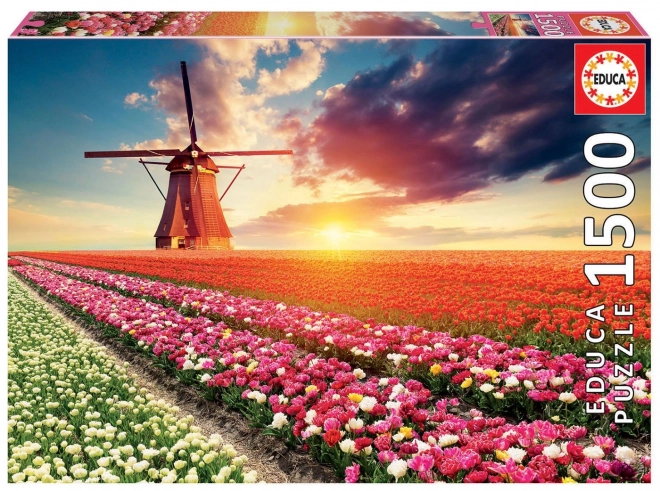 Puslespil Tulipanens land 1500 brikker fra EDUCA
