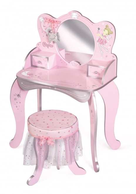 DeCuevas 55534A Træ toiletbord med spejl og træstol Magic Maria 2022
