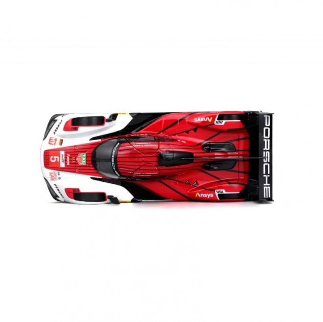 Bburago 1:24 Racing - Porsche 963 - Hvid/Rød #5