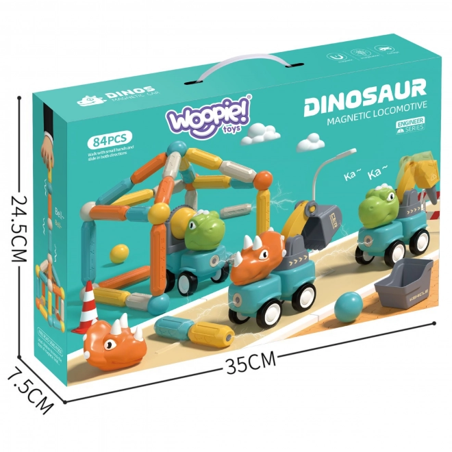 Woopie magnetiske klodser dinosaur konstruktionssæt