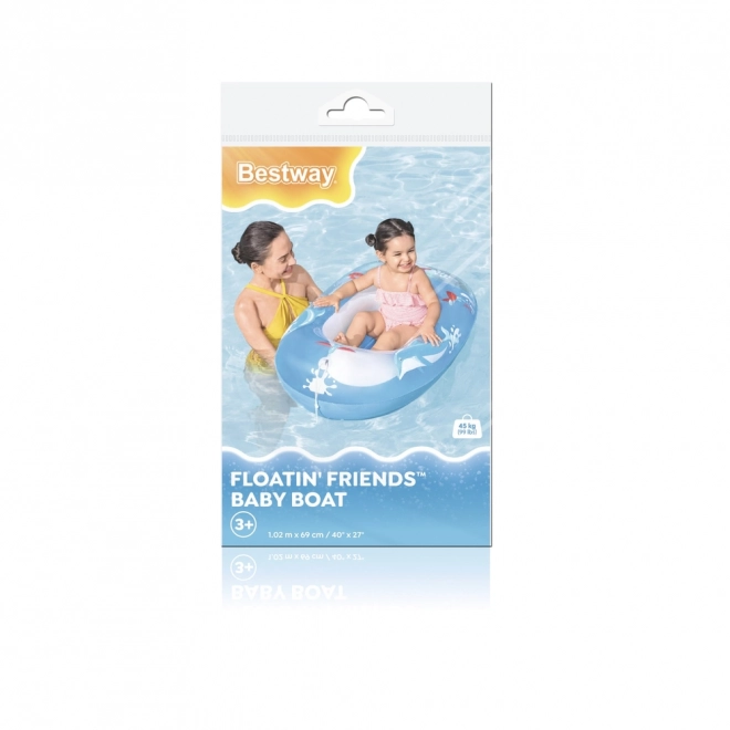Ponton Blå Delfin 102x69 cm BESTWAY