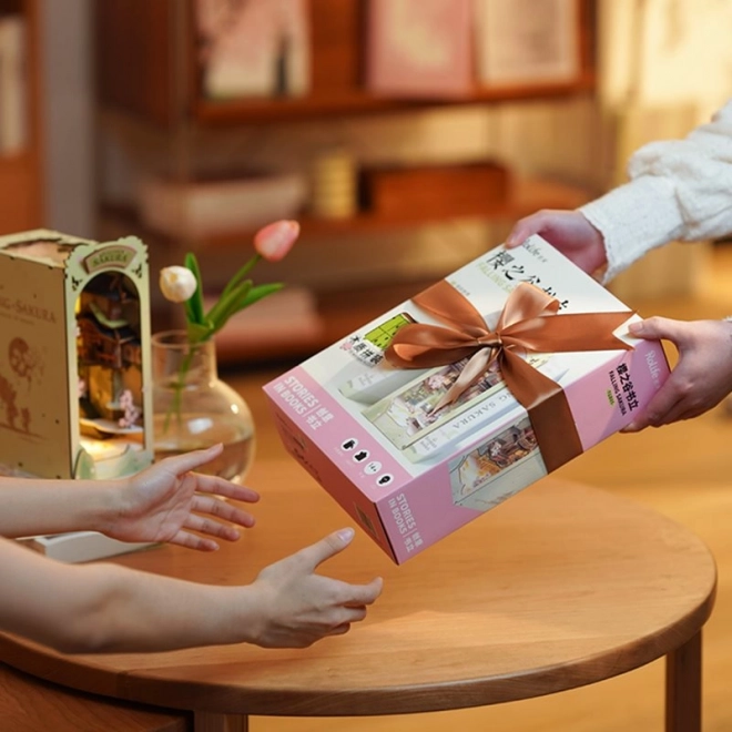 RoboTime 3D Puzzle Bogstøtte "Falling Sakura" (træ)