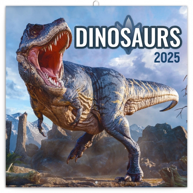 NOTIQUE Noteskalender Dinosaurer 2025, 30 x 30 cm